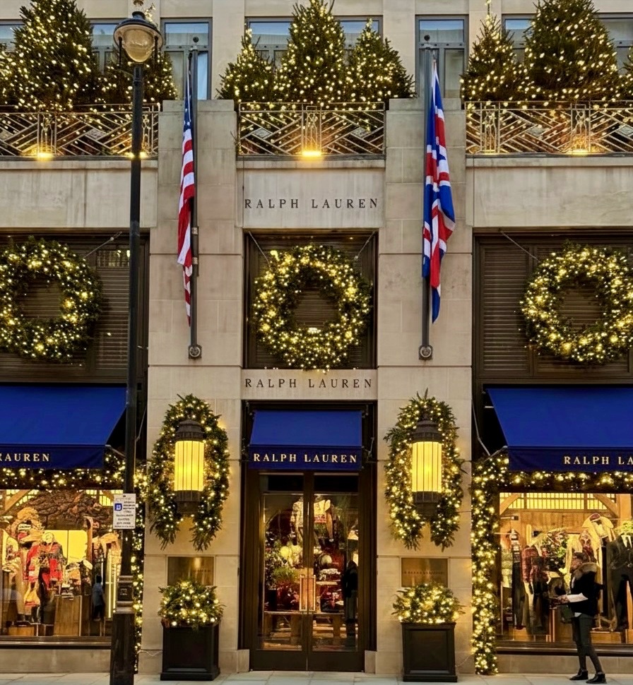 Trang trí Giáng Sinh Ralph Lauren London – phong cách lễ hội sang trọng
