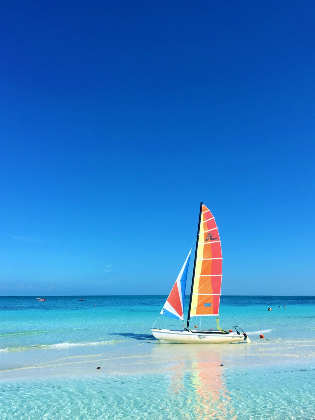 Sailing at Caribean beaches