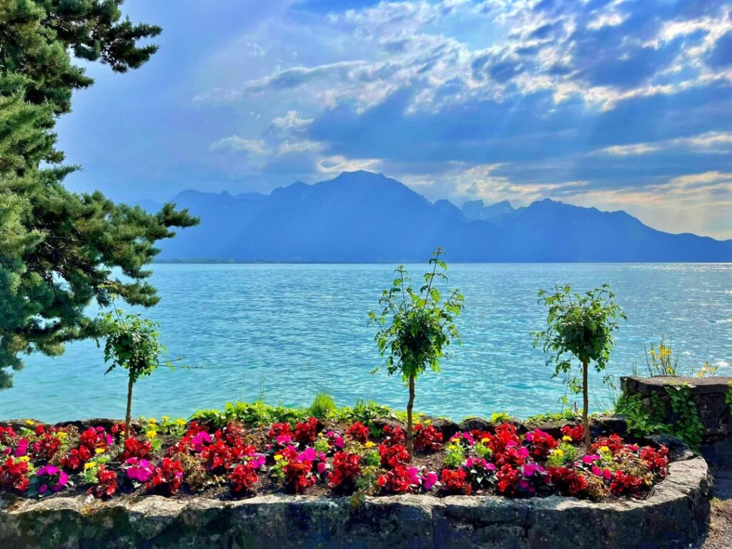 Khung cảnh Montreux rực rỡ sắc hoa mùa hè
