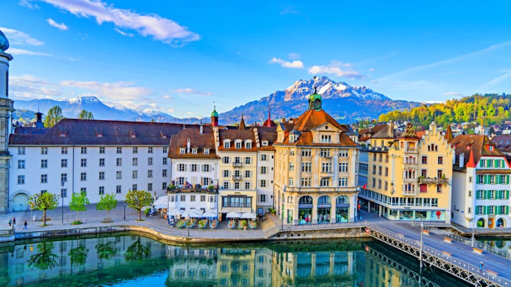 Historic Lucerne streets with colorful facades – luxury travel