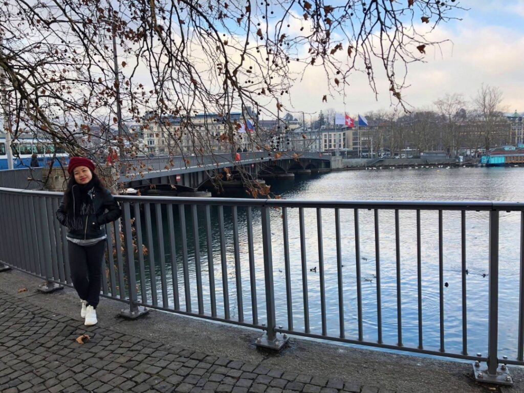 Cảnh hồ Zurich mùa đông - Zurich lake in winter