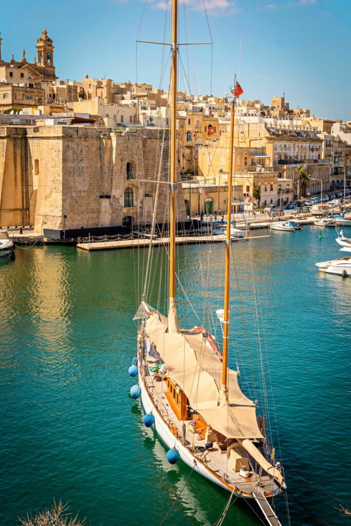 Thuyền tại Valletta Malta
