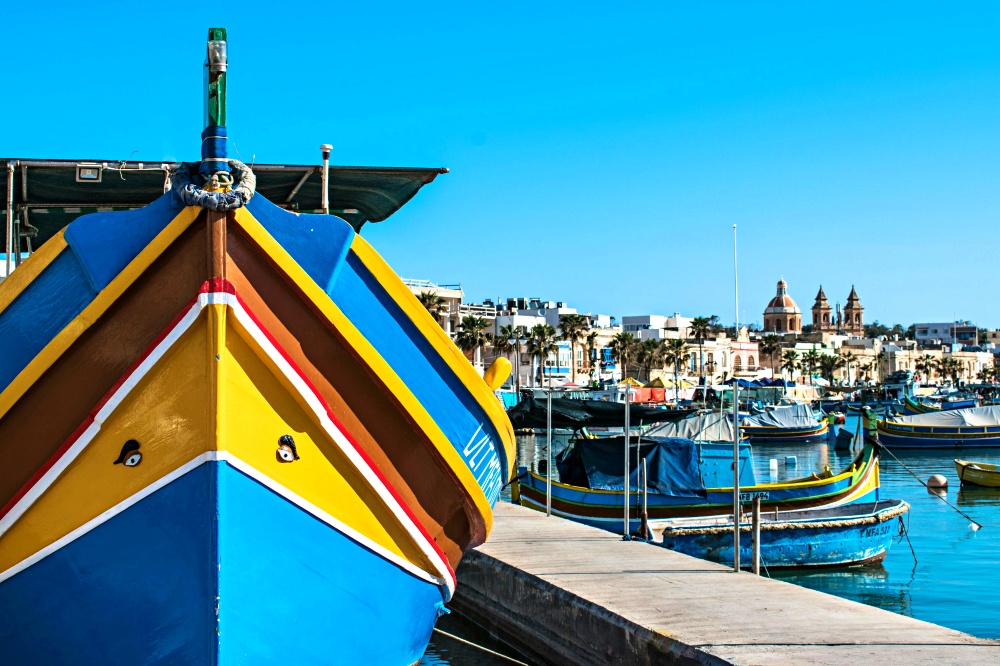 thuyền Luzzu ở Marsaxlokk