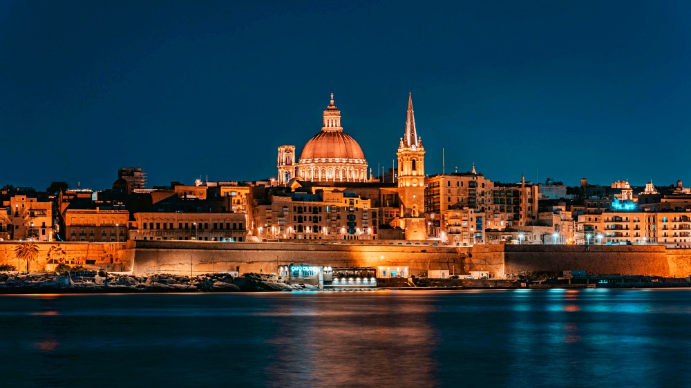 Valletta Malta ban đêm