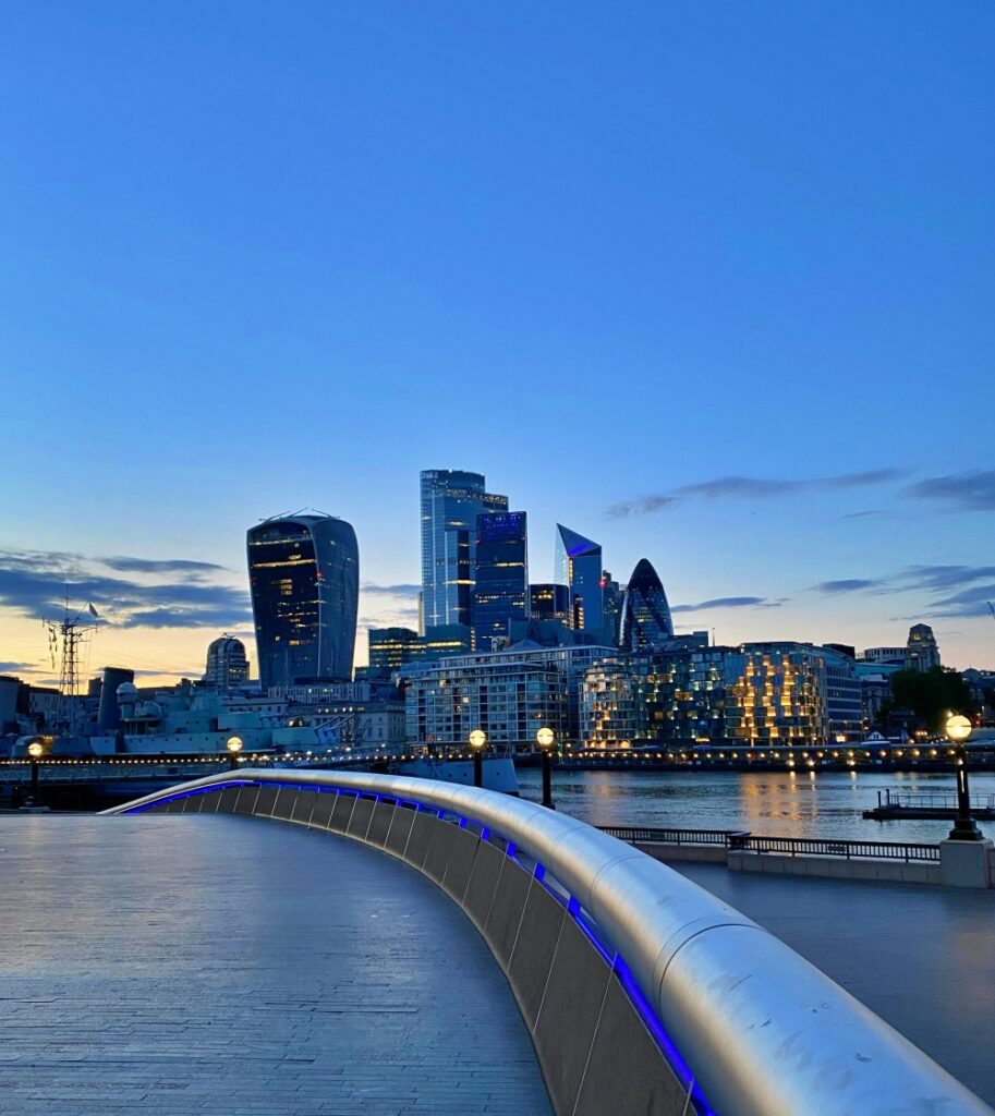 London Millennium Bridge - skyline London view