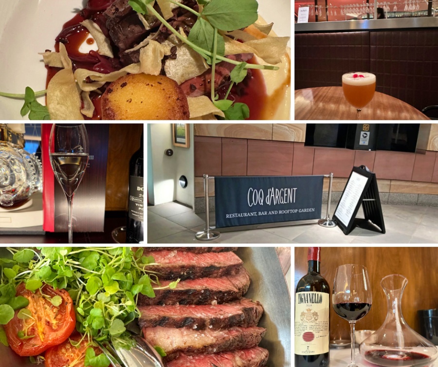 Fine dining Pháp tại Coq d’Argent – trải nghiệm London thanh lịch của giới tài chính