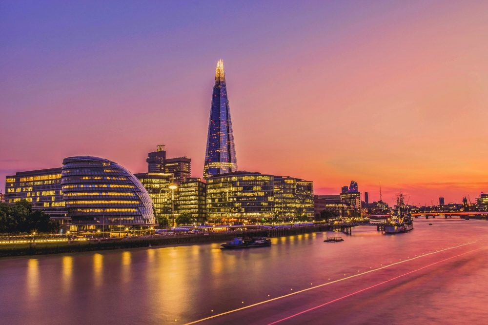 Toàn cảnh London khi hoàng hôn